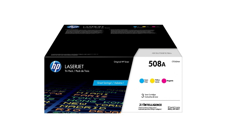 HP 508A Original Laser Toner Cartridge - Cyan, Magenta, Yellow - 3