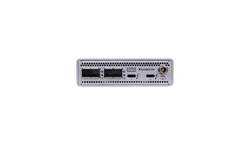 ATTO ThunderLink NQ 3402 - network adapter - Thunderbolt 3 - 40 Gigabit QSFP+ x 2