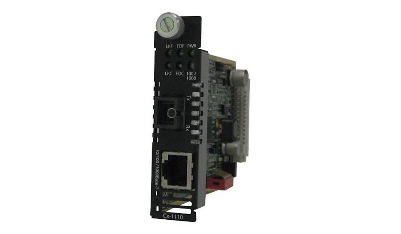 Perle C-1110-S1SC40U - fiber media converter - 10Mb LAN, 100Mb LAN, GigE