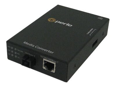 Perle S-1110-S1SC40U - fiber media converter - 10Mb LAN, 100Mb LAN, GigE