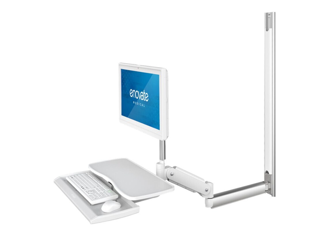 Enovate Medical e997 48" Track Wall Arm with e-Desk and Extension