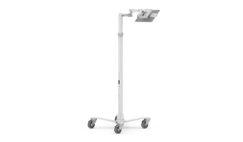Compulocks Universal Tablet Cling Medical Rolling Cart Extended cart - adjustable dual arms - for tablet - white