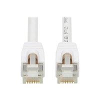Eaton Tripp Lite Series Safe-IT Cat6a 10G Snagless Antibacterial S/FTP Ethernet Cable (RJ45 M/M), PoE, White, 3 ft.