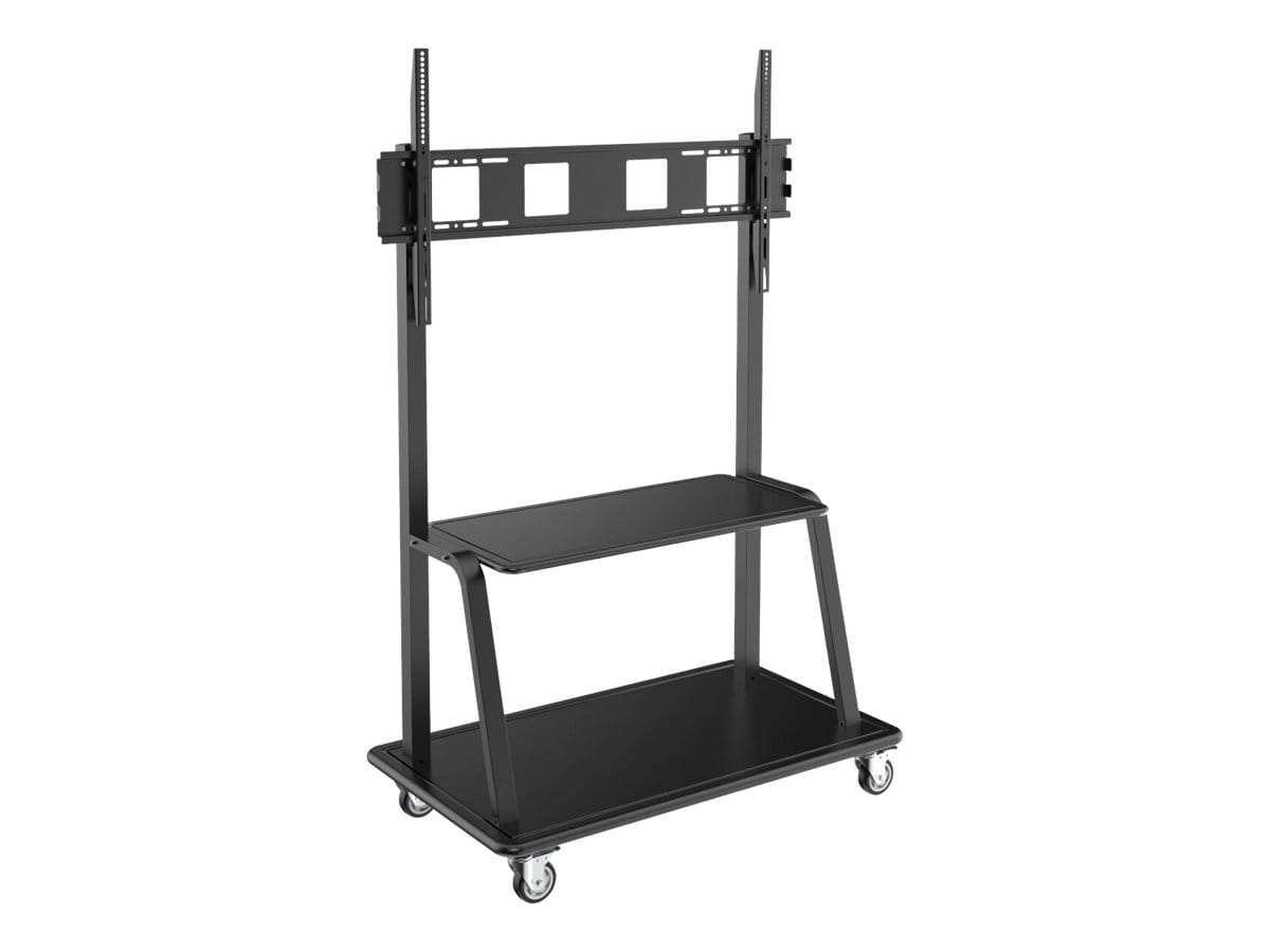 Eaton Tripp Lite Series Heavy-Duty Rolling TV Cart for 60" to 105" Flat-Screen Displays, Locking Casters, Black cart -