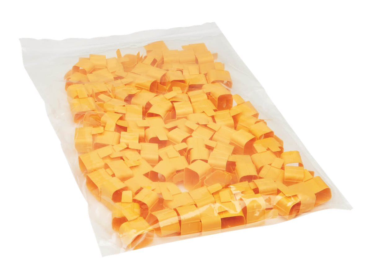 Eaton Tripp Lite Series Plug-Lock Inserts, C19 Power Cord to C20 Outlet, Yellow, 100 Pack - cable removal lock