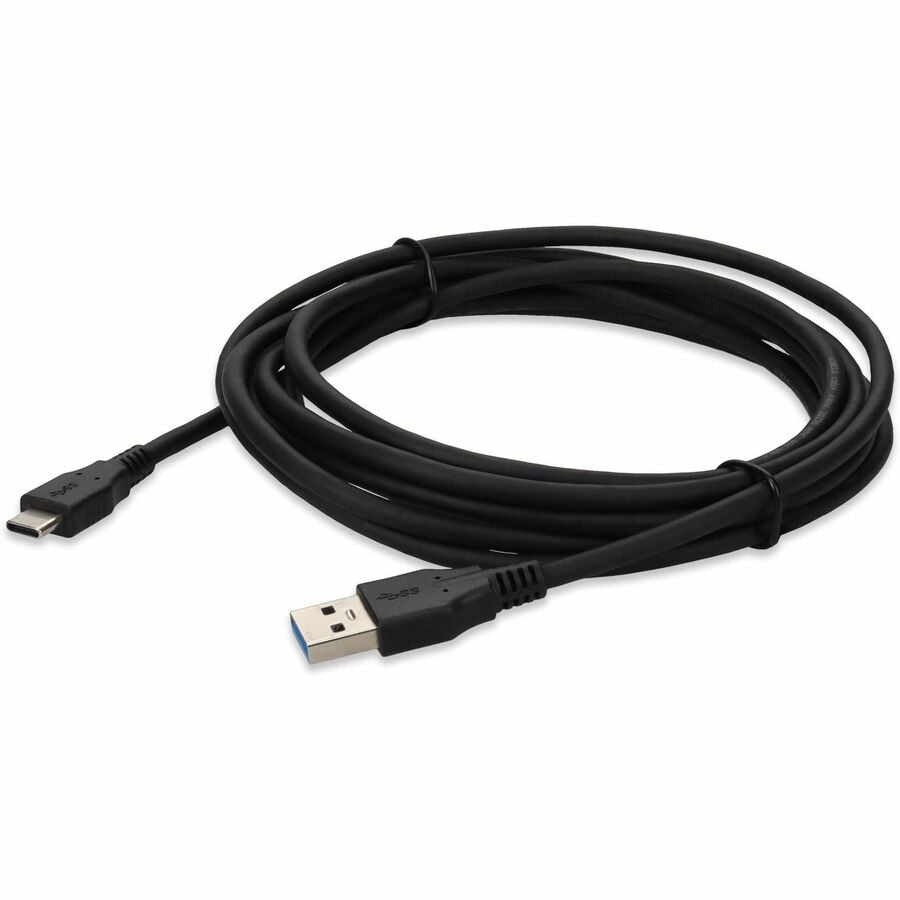 Proline 10ft USB C Male to USB A 3.0 Male Black Cable