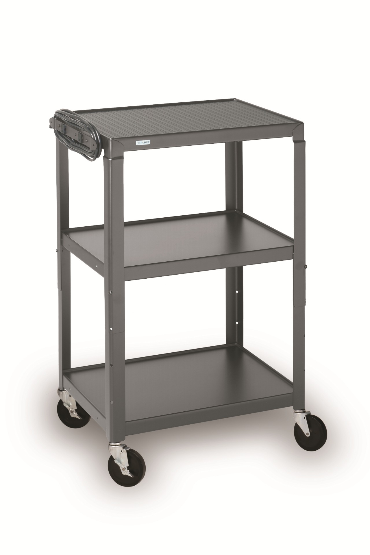 Bretford Basics Adjustable A/V Cart A2642E cart - for TV, overhead projector, VCR - black