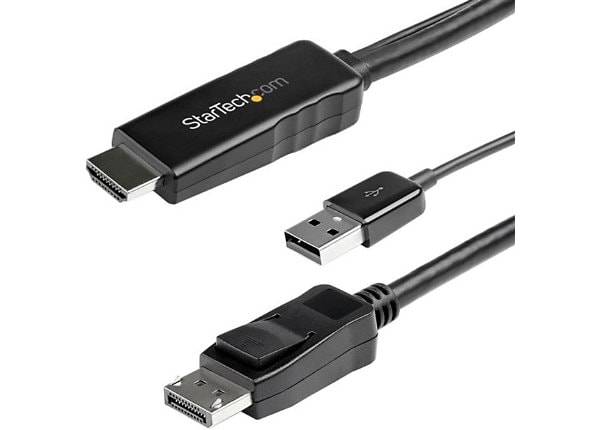 Skat nationalisme repertoire StarTech.com 2m HDMI to DisplayPort Cable 4K 30Hz - Active HDMI 1.4 to DP  1.2 Adapter Cable w/ Audio - HD2DPMM2M - Audio & Video Cables - CDW.com