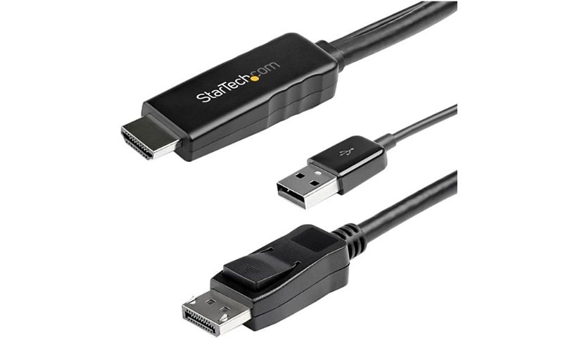 StarTech.com 3m HDMI to DisplayPort Adapter Cable with USB Power - 4K 30Hz