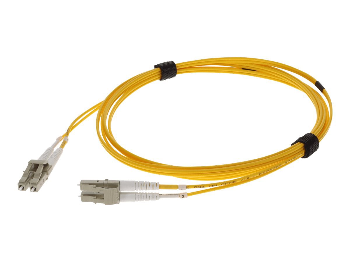 Proline 2m LC (Male) to LC (Male) Yellow OM4 Duplex Fiber OFNR (Riser-Rated