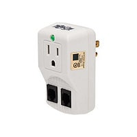 Tripp Lite Notebook Surge Protector Wallmount Direct Plug In 1 Outlet RJ11