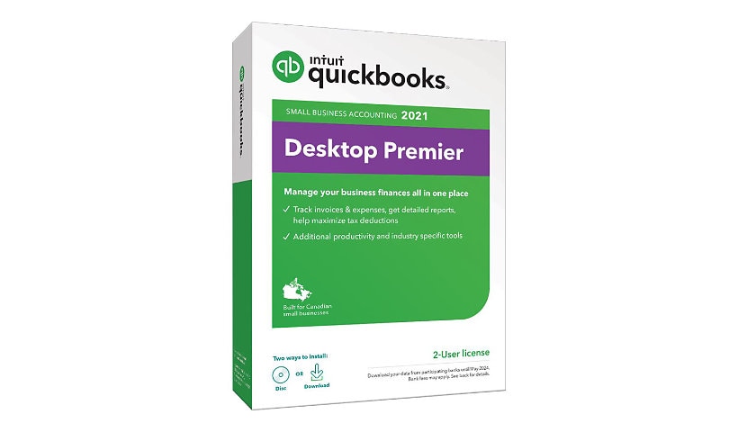 QuickBooks Desktop Premier 2021 - version boîte - 2 utilisateurs