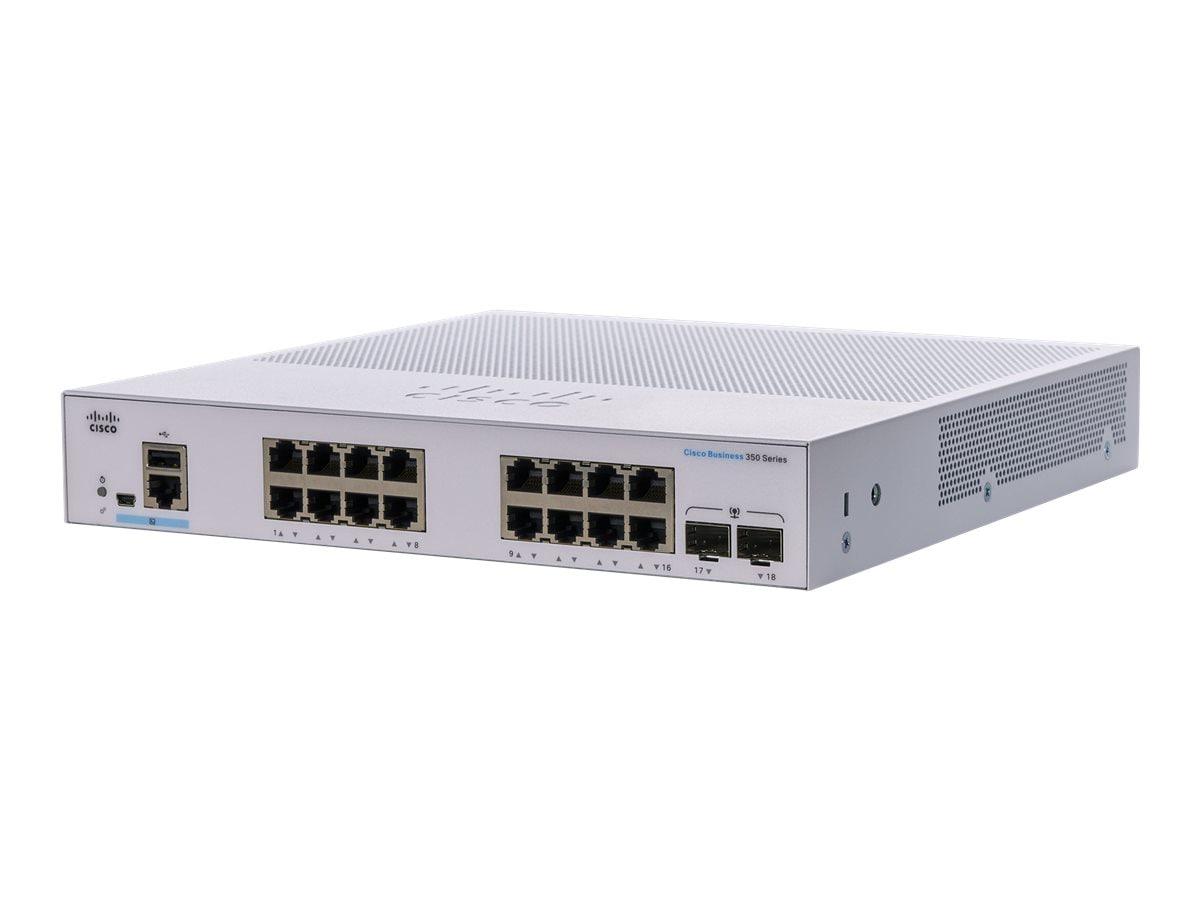 Cisco Business 350 Series CBS350-16T-2G - switch - 16 ports - managed - rack-mountable