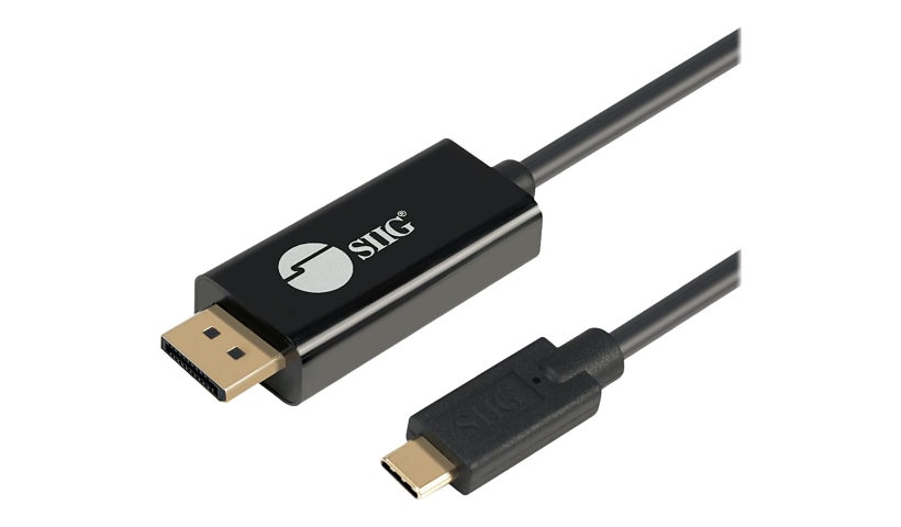 SIIG USB-C to DisplayPort 4K60Hz HDR Active Cable - USB / DisplayPort adapter - 24 pin USB-C to DisplayPort - 6.6 ft