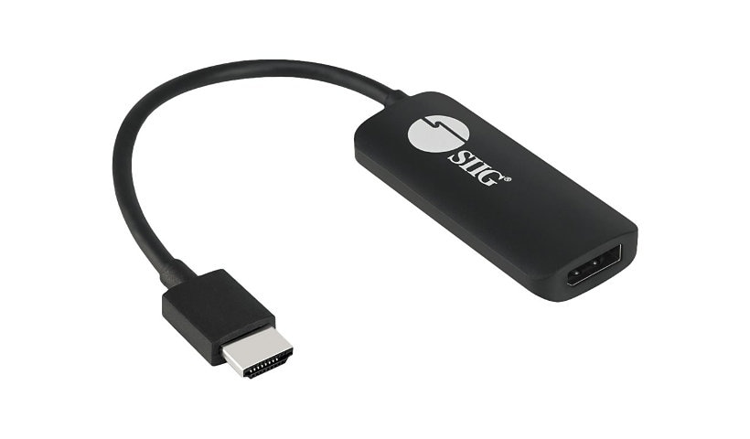 SIIG HDMI to DisplayPort 1.2 4K 60Hz Converter Adapter - video / audio adapter - DisplayPort / HDMI - 5.9 in