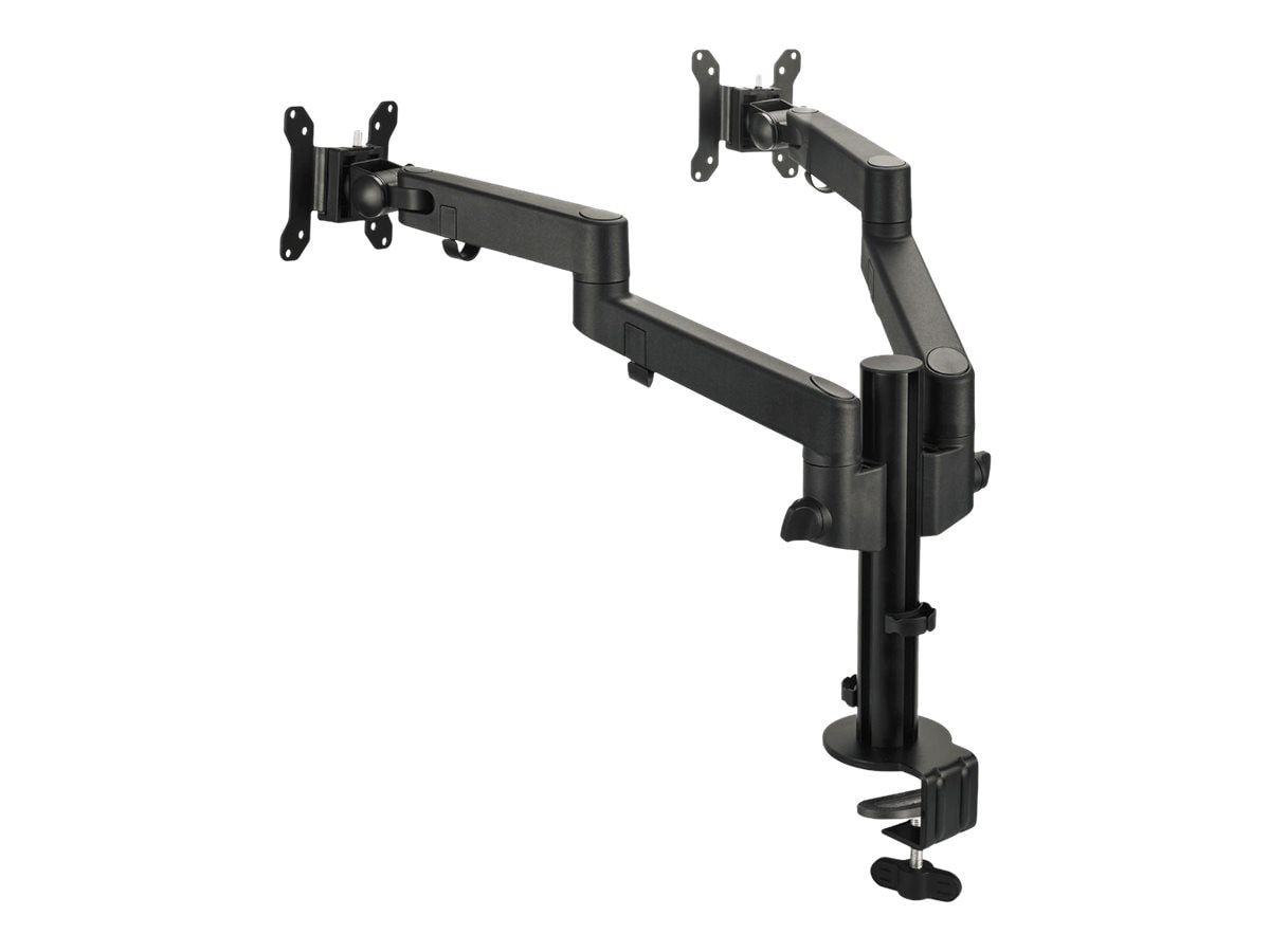 SIIG Dual Pole Multi-Angle Articulating Arm Monitor Desk Mount 14" to 30" - mounting kit - for 2 monitors - black