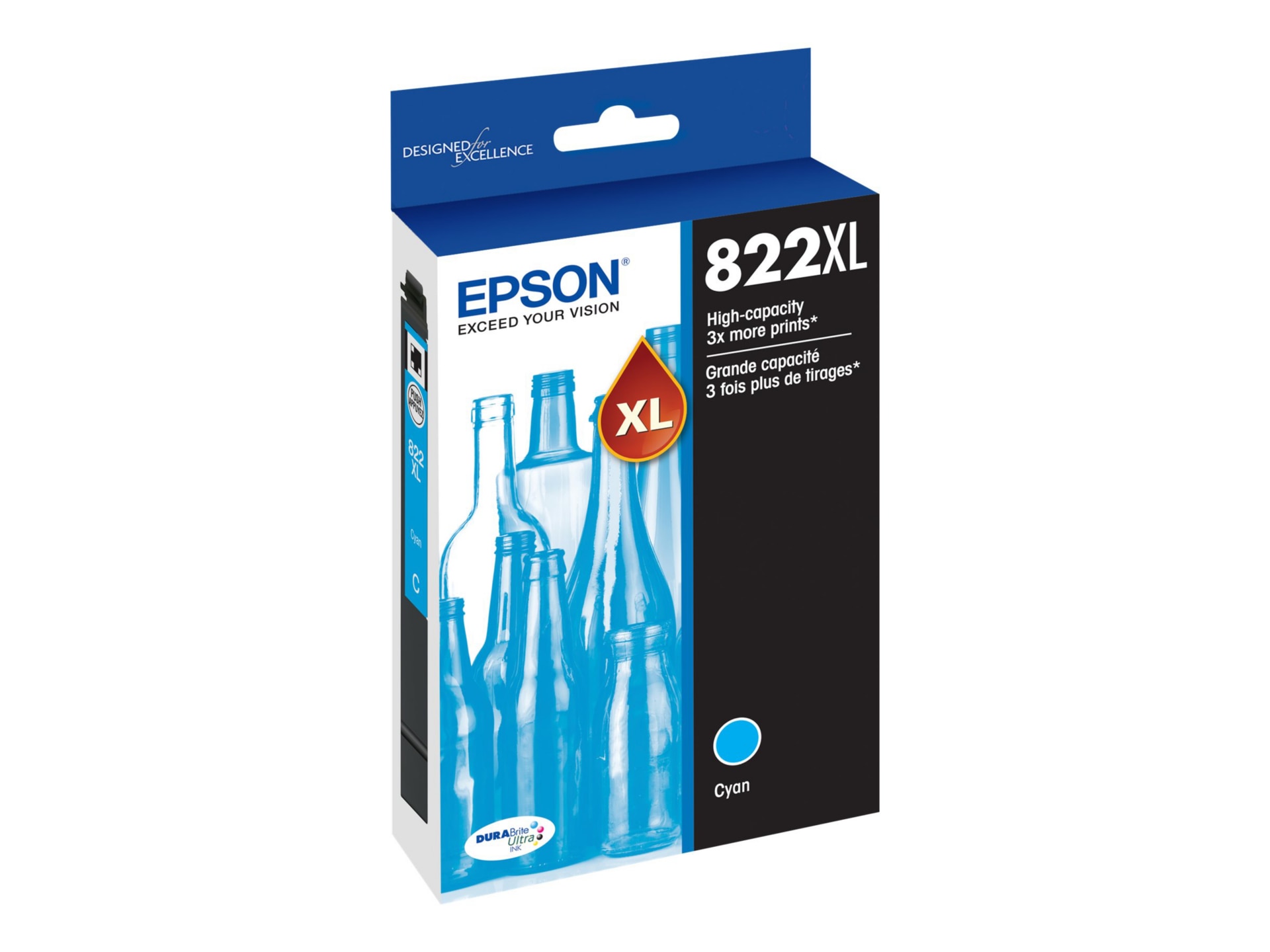 Thumbnail 2 of 2 for Epson 822XL - High Capacity - cyan - original - ink cartridge