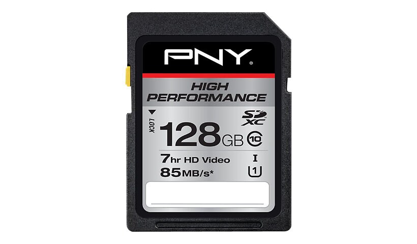 PNY High Performance - flash memory card - 128 GB - SDXC UHS-I