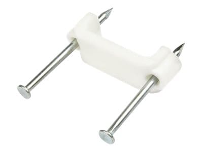 StarTech.com 100 Pack Cable Clips with Nails - Two Steel Nails - Reusable  Nail-in Clamps - Cord Mounting