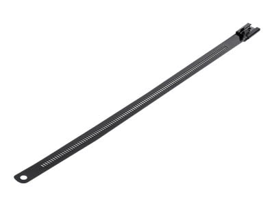 StarTech.com 9"(22cm) Metal Cable Ties, 2-1/4"(55mm) Bundle Dia. 100lb(45kg) Tensile Strength, Nylon Coated Stainless