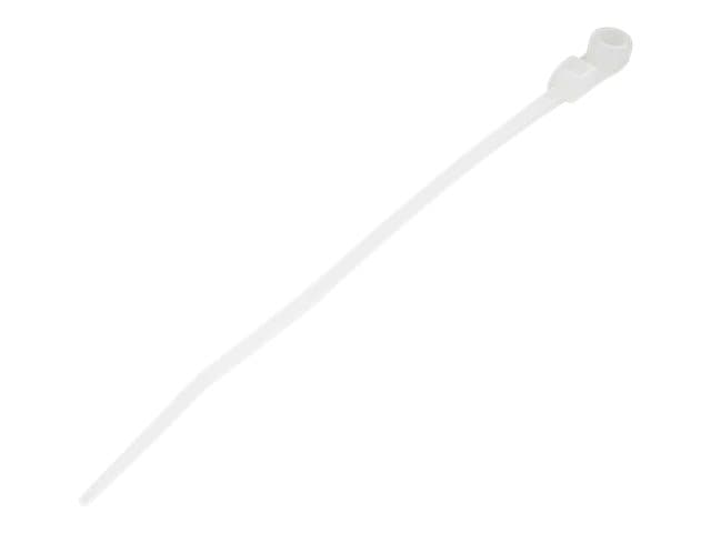 StarTech.com 4"(10cm) Cable Ties with Mounting Hole, 7/8"(24mm) Dia, 18lb(8kg) Tensile Strength, Nylon Zip Ties, UL