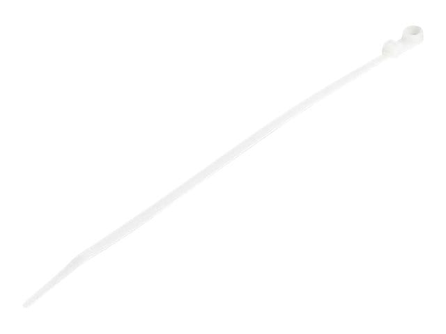 StarTech.com 8" Cable Ties w/Mounting Hole - 2" Dia/50lb Strength, 100 Pack
