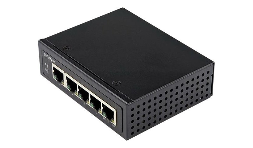 StarTech.com Industrial 5 Port Gigabit PoE Switch 30W - Power Over Ethernet Switch - GbE POE+ Network Switch - Unmanaged