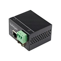 StarTech.com Industrial Fiber to Ethernet Media Converter - 100Mbps SFP to RJ45/CAT6 SM/MM - Fiber to Copper Network -
