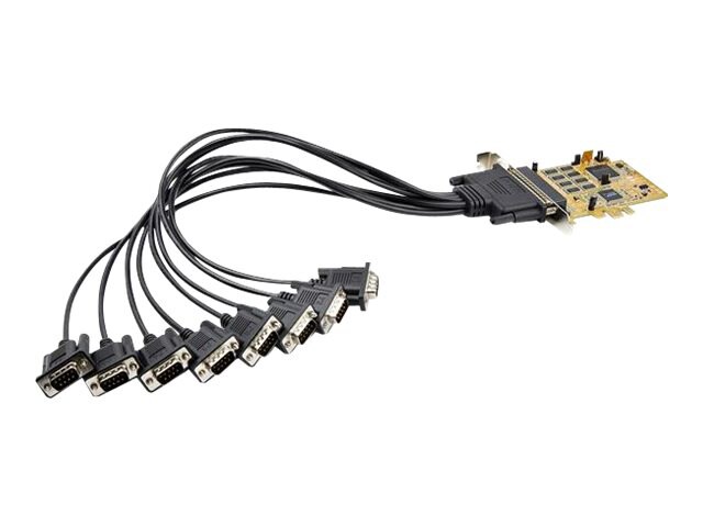 StarTech.com 8-Port PCI Express RS232 Serial Adapter Card - PCIe - 15kV ESD