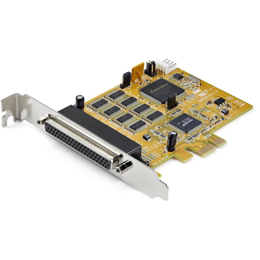 StarTech.com 8-Port PCI Express RS232 Serial Adapter Card, PCIe to DB9 Card, 16C1050 UART, 15kV ESD, Windows Only, TAA
