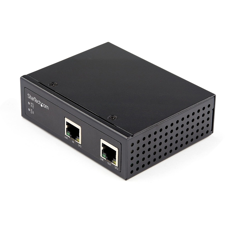 StarTech Industrial Gigabit PoE Extender, 60W 802.3bt PoE++ 100m/330ft, Power Over Ethernet Network Range TAA