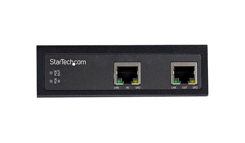 Star Tech.com Industrial Gigabit PoE Extender - 60W 802.3bt PoE++ 100m/330ft - Power Over Ethernet Network Range