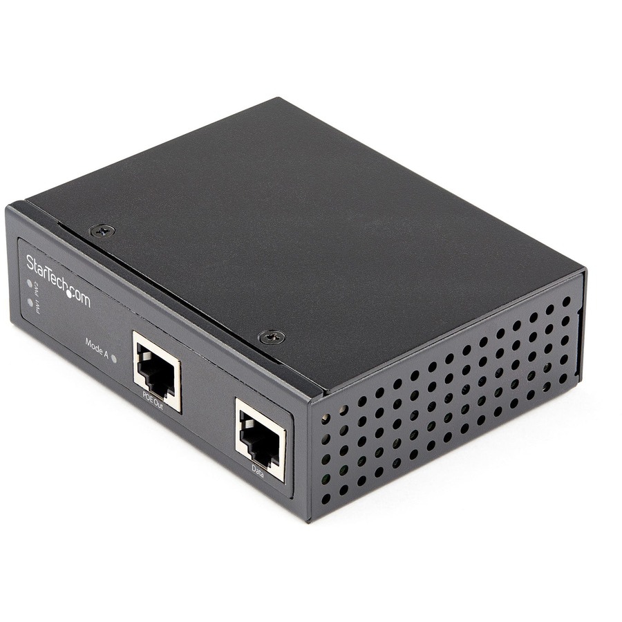 StarTech.com Industrial Gigabit Ethernet PoE Injector, 30W 802.3at PoE+ Mid