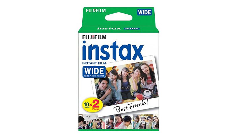 Fujifilm Instax Wide pellicule couleur à développement instantané - ISO 800 - 10 - 2 cassettes