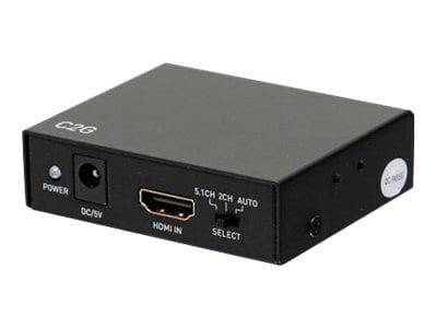 C2G HDMI Audio Extractor with TOSLINK, SPDIF, and 3.5mm - 4K - C2G41003 - Audio Equipment - CDW.com