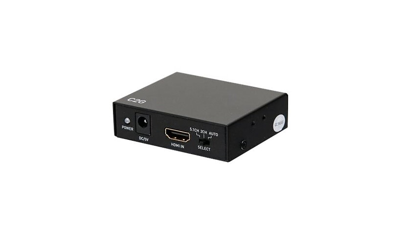 C2G HDMI Audio Extractor with TOSLINK, SPDIF, and 3.5mm - 4K 60Hz
