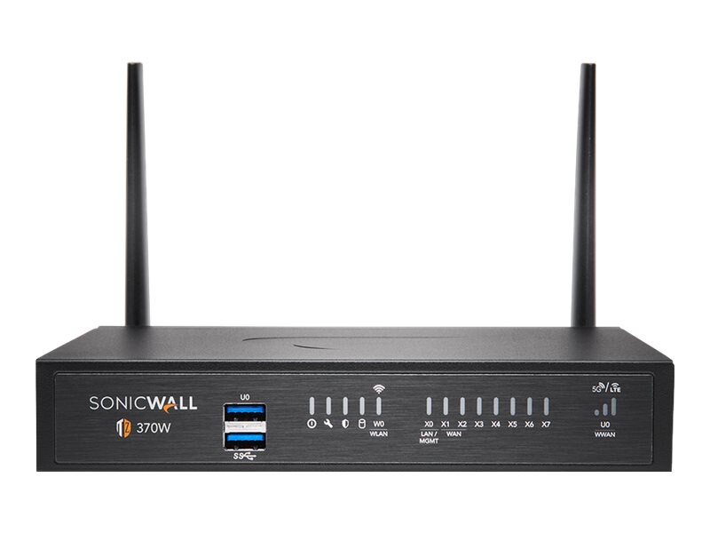 SonicWall TZ370W - Essential Edition - security appliance - Wi-Fi 5, Wi-Fi 5 - with 1 year TotalSecure