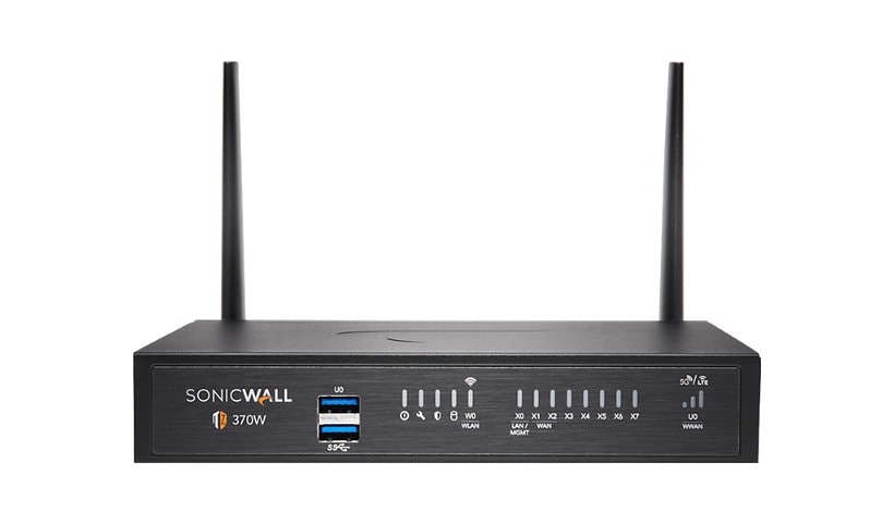 SonicWall TZ370W - Essential Edition - security appliance - Wi-Fi 5, Wi-Fi 5 - with 1 year TotalSecure