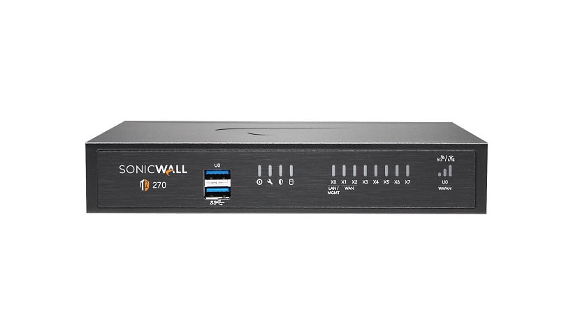 SonicWall TZ270 - Essential Edition - security appliance - with 1 year TotalSecure