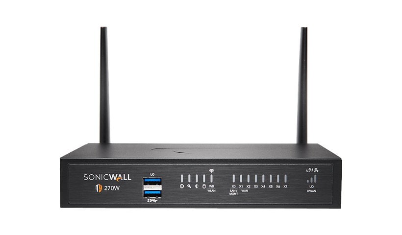 SonicWall TZ270W - Advanced Edition - security appliance - Wi-Fi 5, Wi-Fi 5 - with 1 year TotalSecure