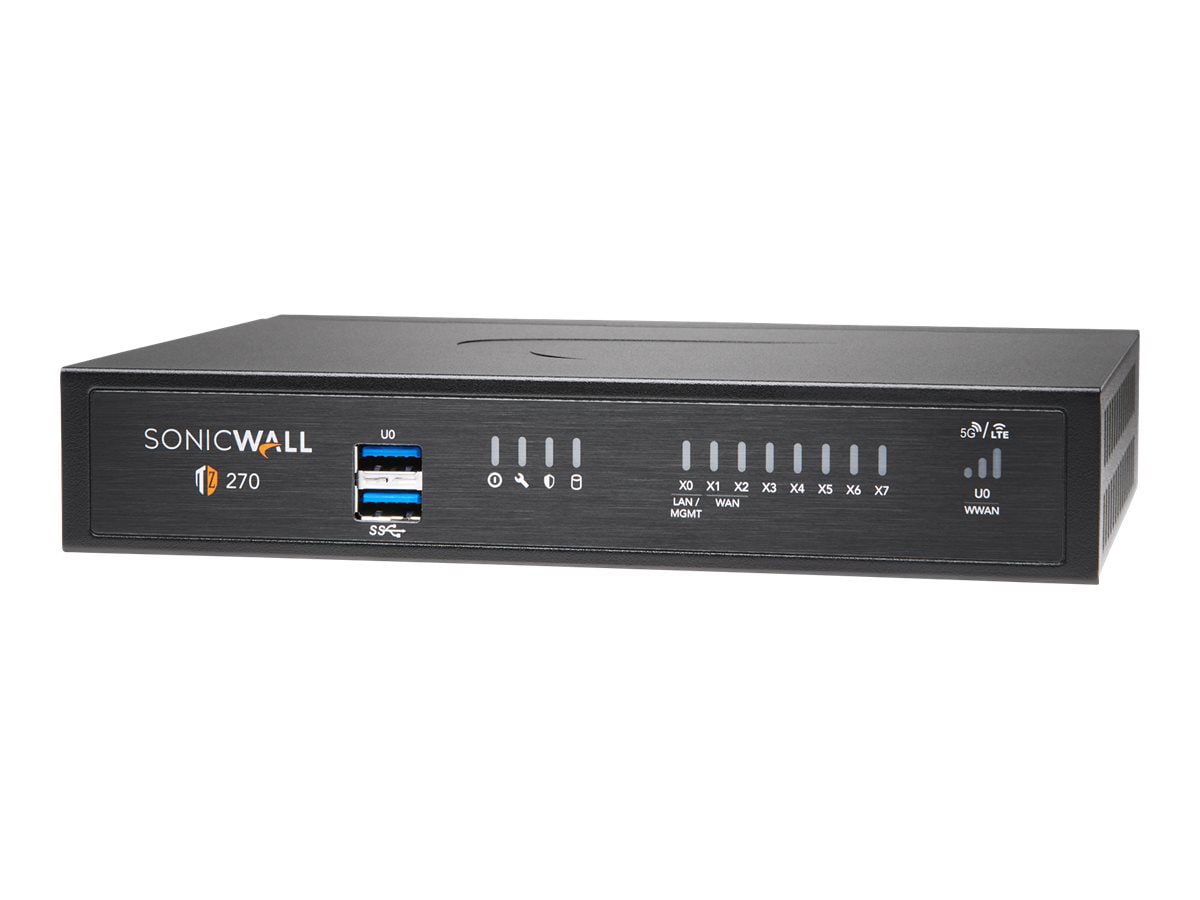 SonicWall TZ270 - Threat Edition - security appliance - with 1 year TotalSecure