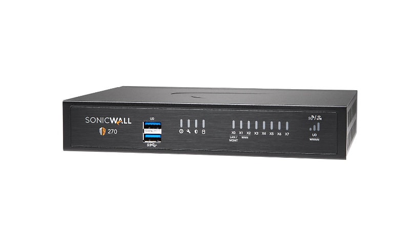 SonicWall TZ270 - Threat Edition - security appliance - with 1 year TotalSecure
