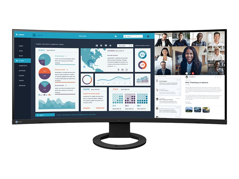 EIZO FlexScan EV3895-BK - LED monitor - curved - 37.5"
