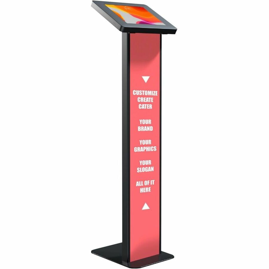 Thumbnail 3 of 15 for CTA Digital Customizable Premium Locking Floor Stand Kiosk with Graphic Card Slot for branding for 10.2-in iPad 7th/
