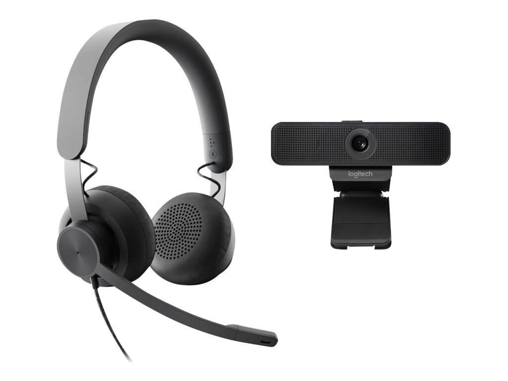 Logitech Zone UC Wired Noise Cancelling On-ear Headset with C925 Webcam - v