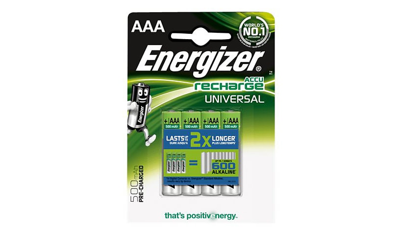 Energizer Recharge Universal battery - 4 x AAA - NiMH