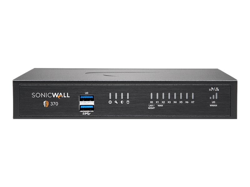 SonicWall TZ370 – Essential Edition – dispositif de sécurité – avec 1 an de service au total