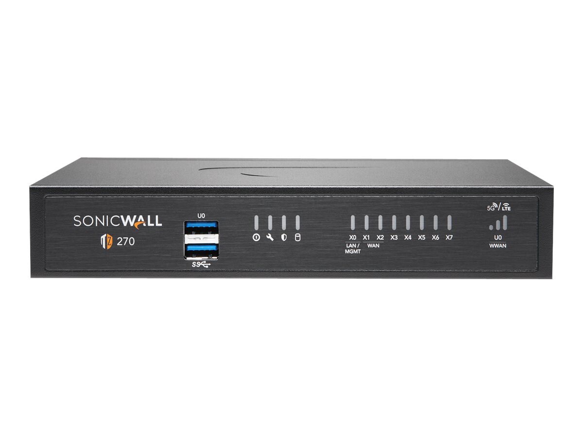 SonicWall TZ270 – Essential Edition – dispositif de sécurité – avec 1 an de service au total