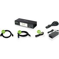 IOGEAR 2-Port Cinema 4K KVMP Switch with HDMI and USB 3.1 Gen1 Hub and Audi