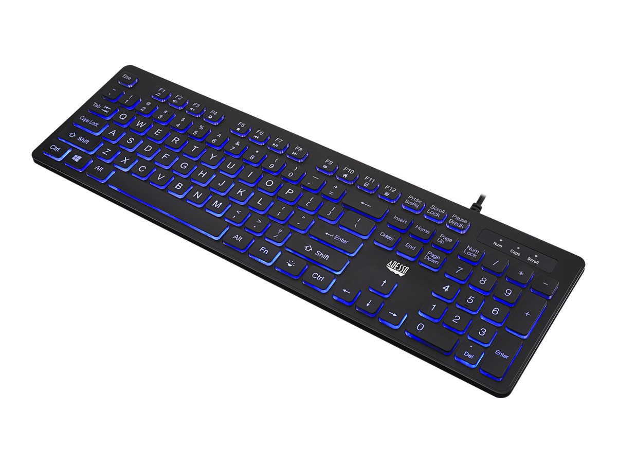 Thumbnail 2 of 24 for Adesso Large Print Illuminated Desktop Keyboard